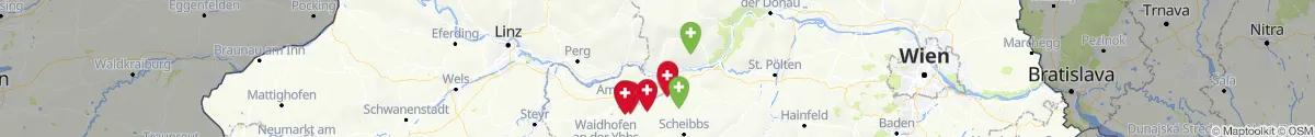 Kartenansicht für Apotheken-Notdienste in der Nähe von Nöchling (Melk, Niederösterreich)